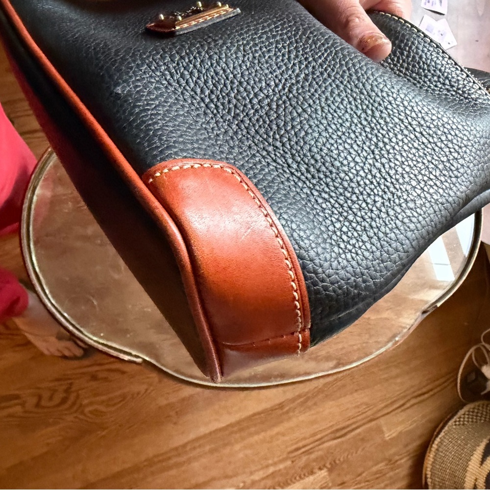 Dooney & Bourke Black and Brown Messenger Bag - Picture 6 of 11